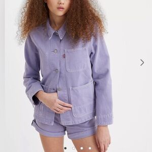 ❗️SOLD❗️NWT Levi’s Womens Iconic Chore Coat Purple Relaxed Oversized size M